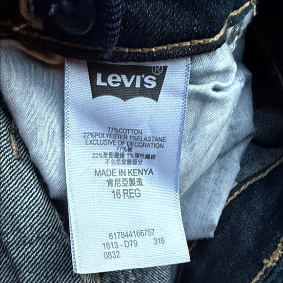 3 for $15 SALE Levi’s 711 Skinny Dark Blue Jeans Size 16 Regular - Picture 8 of 9